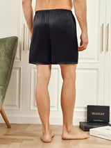 [Svart] SilkSilky-NO Men's Sleep Shorts 002