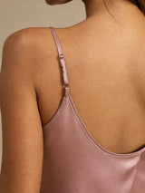 [Blek Mauve] SilkSilky-NO Spaghetti Strap Camisole sett 004