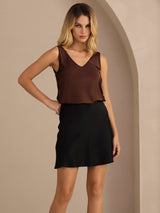 [Kaffe] SilkSilky-NO Sleeveless V Neck Camisole Topp 003