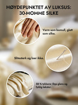 [Elfenbein] SilkSilky-NO 30Momme Putetrekk 002