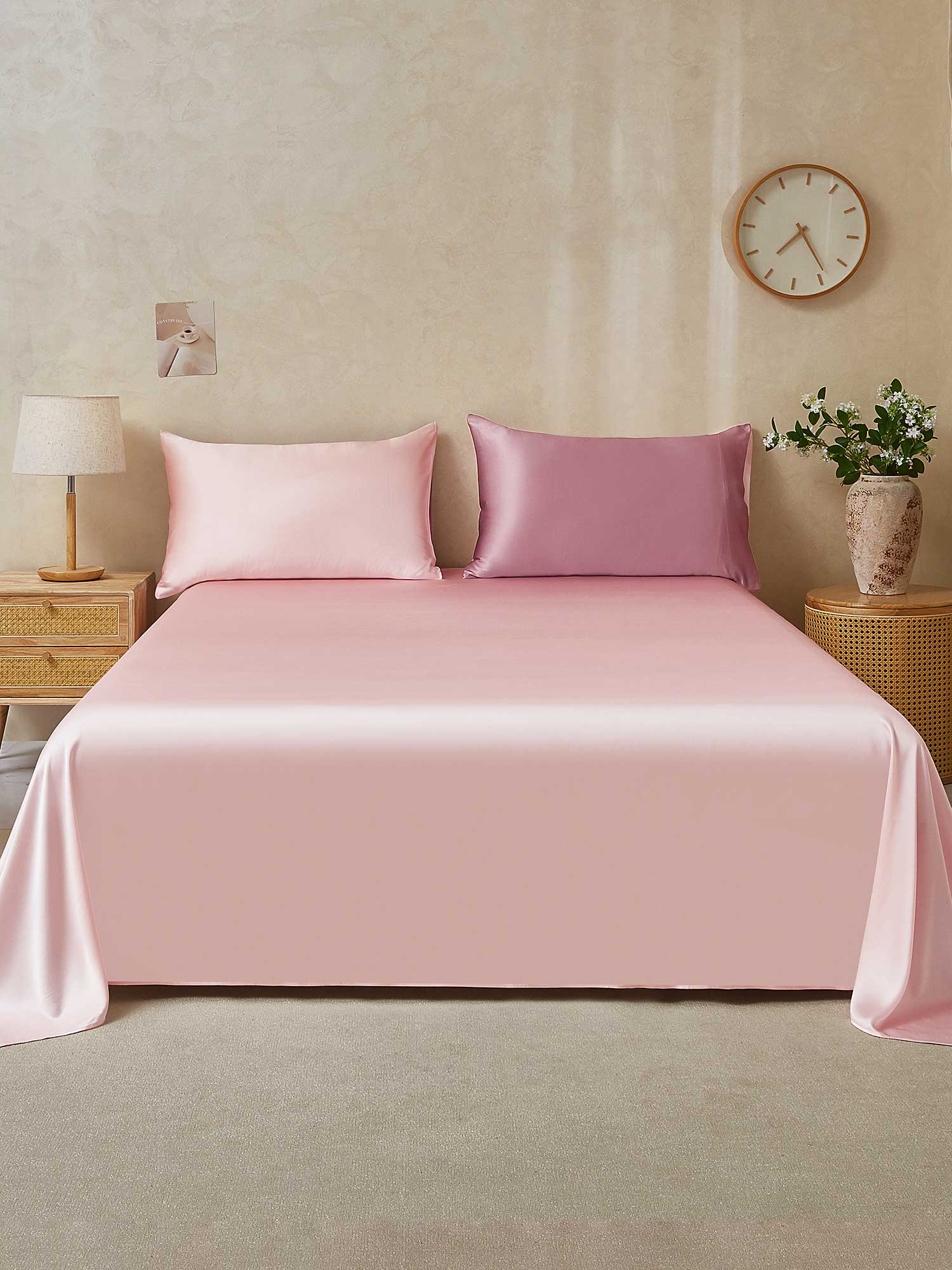 [BlekMauve+Lyserosa] SilkSilky-NO 19Momme Bedding Set 001,