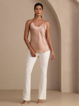 [Toscana] SilkSilky-NO Spaghetti Strap V Neck Camisole Topp 006
