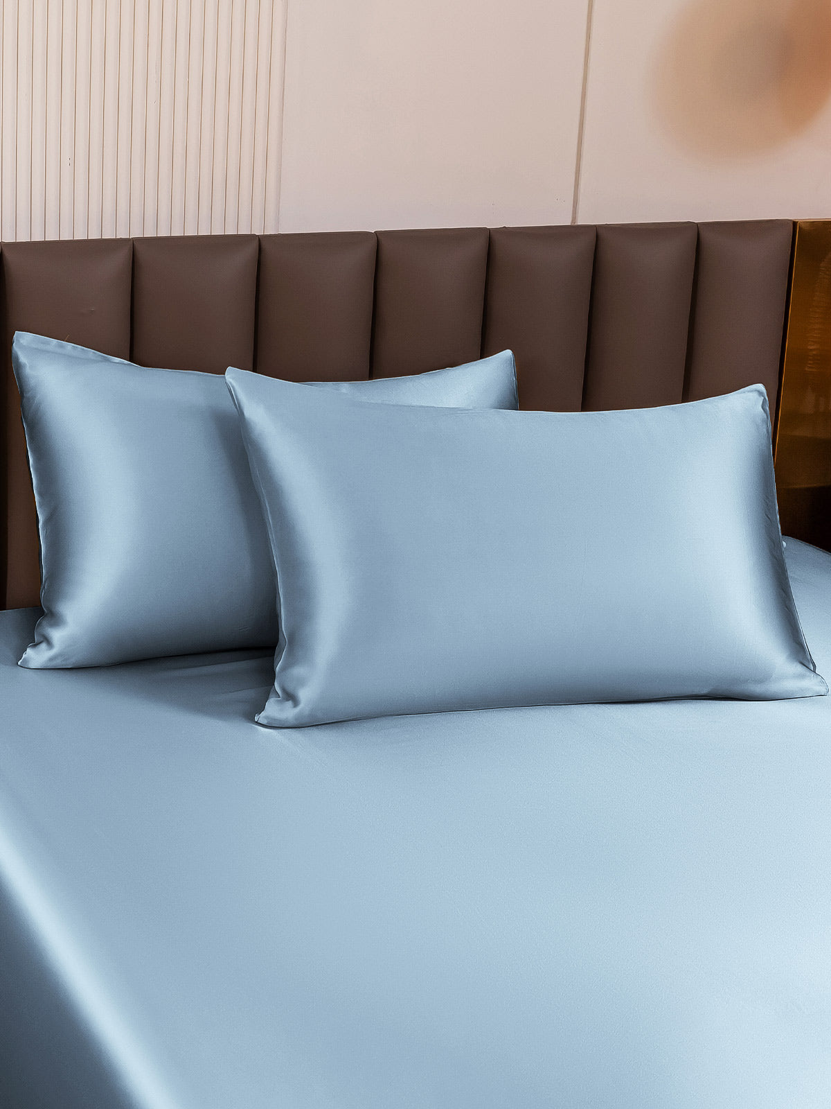 [Lyse Blå] SilkSilky-NO 19Momme Pillowcase 001