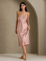 [Toscana] SilkSilky-NO Spaghetti Strap V Neck Kjole 003