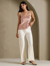 [Toscana] SilkSilky-NO Sleeveless V Neck Camisole Topp 006