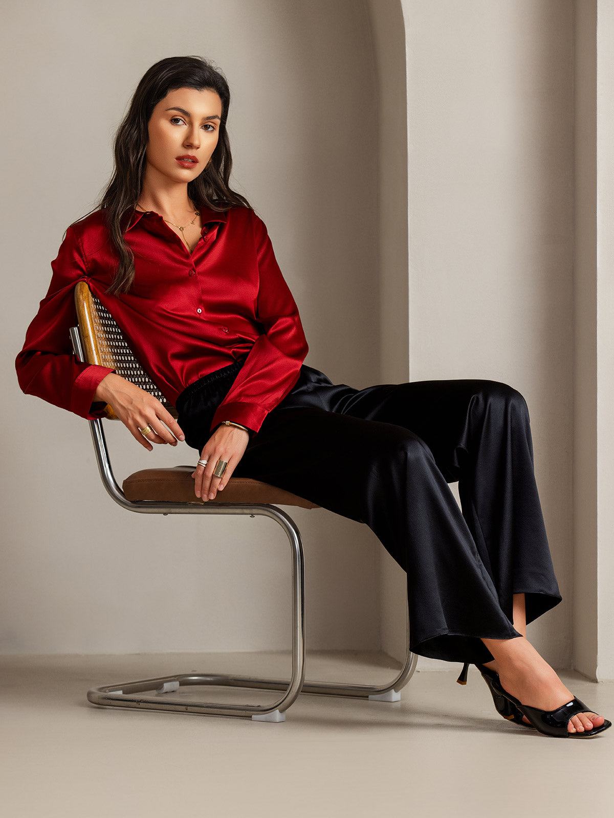 Silke Basic Military Lapel Shirt