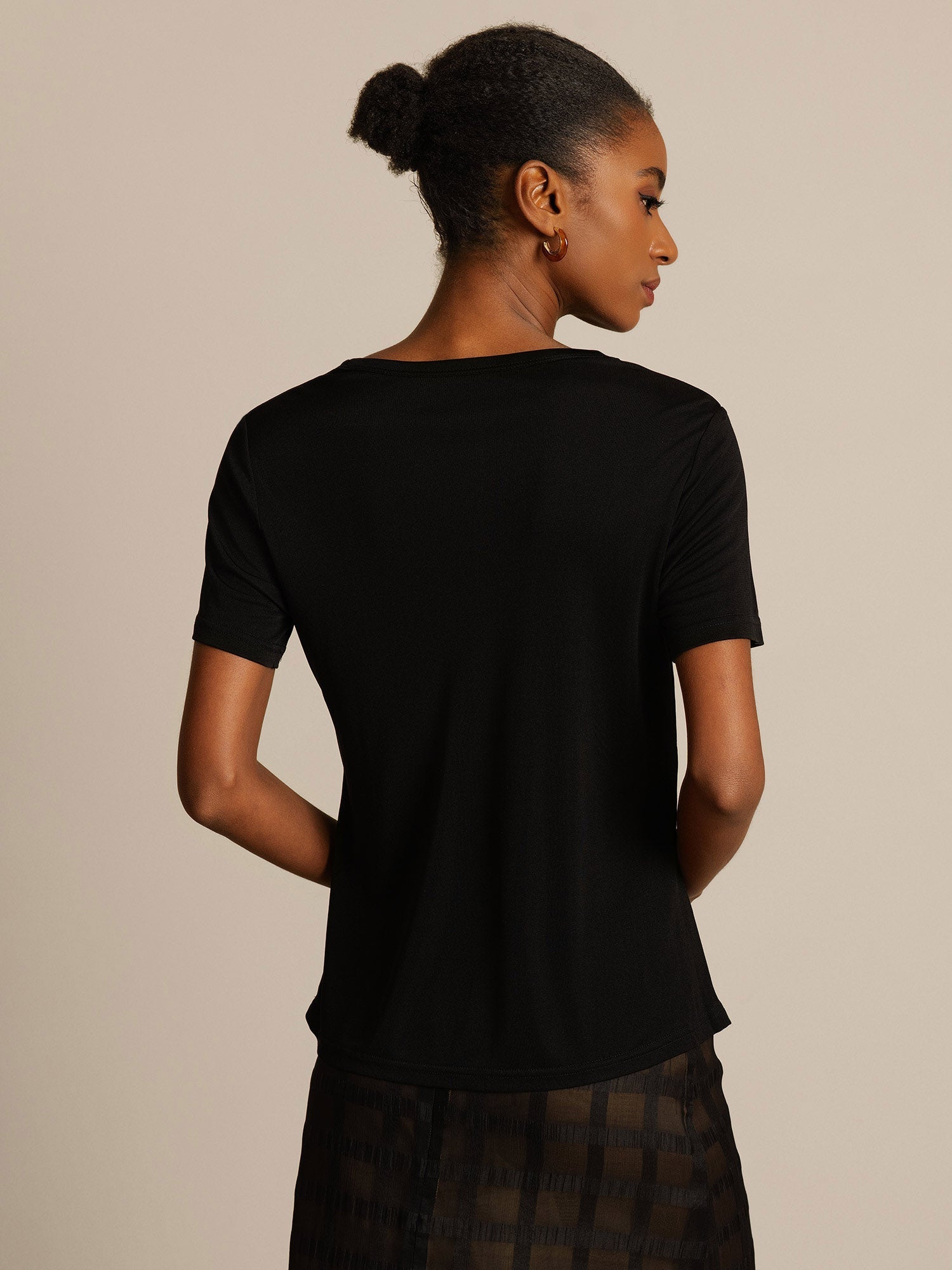 [Svart] SilkSilky-NO Womens T-Shirt 002