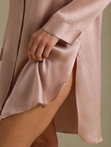 [Toscana] SilkSilky-NO Long Sleeve Lapel Collar Soveskjorte 005