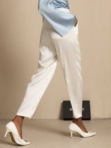 [Hvit] SilkSilky-NO 19Momme Silke Womens Pants 002