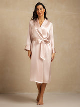[Rosa] SilkSilky-NO Long Sleeve Morgenkåpe for Kvinner 007