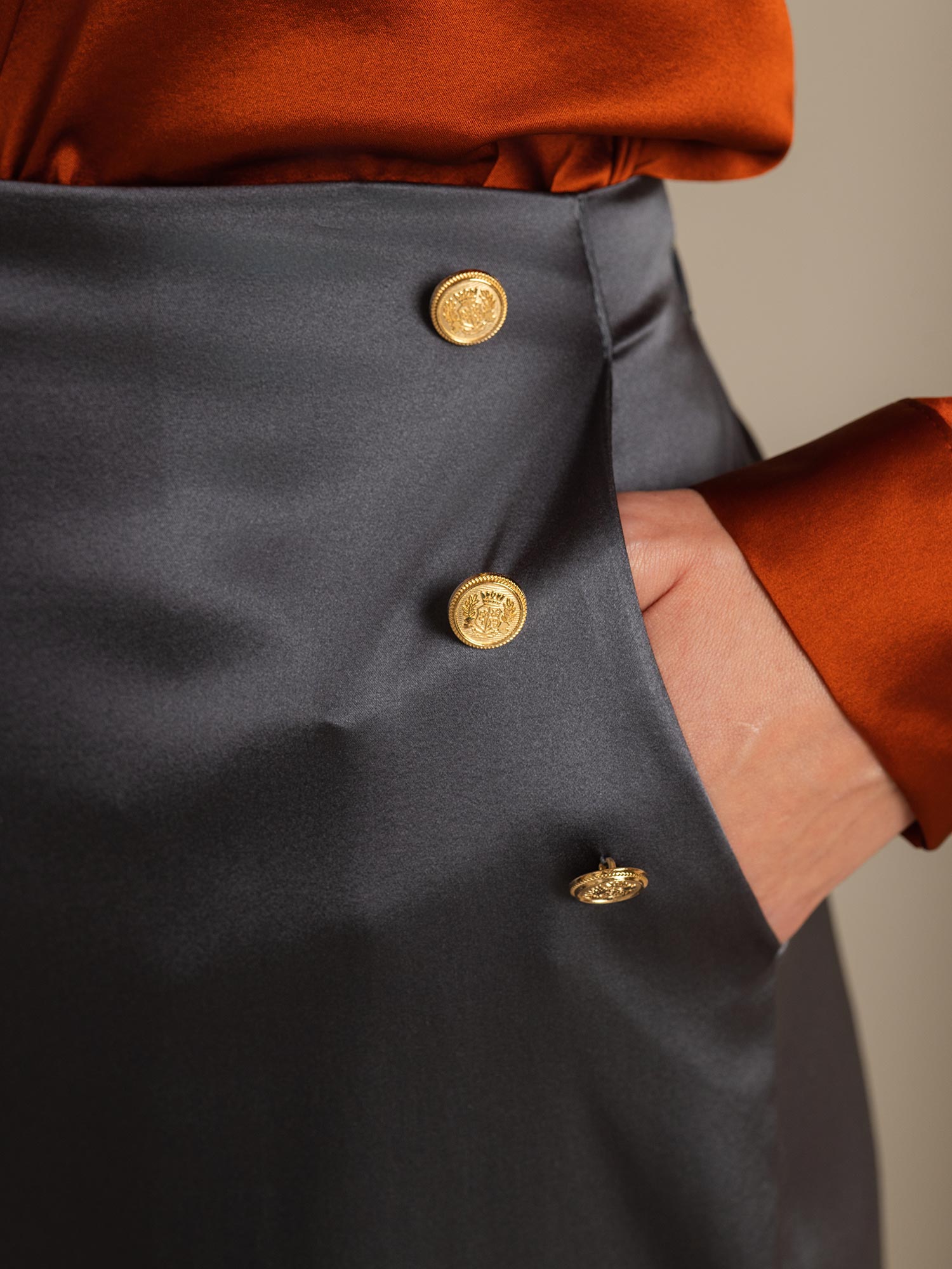 [Mørkegrå] SilkSilky-NO 19Momme Silke Womens Pants 004,