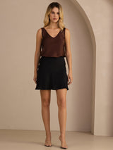 [Kaffe] SilkSilky-NO Sleeveless V Neck Camisole Topp 006