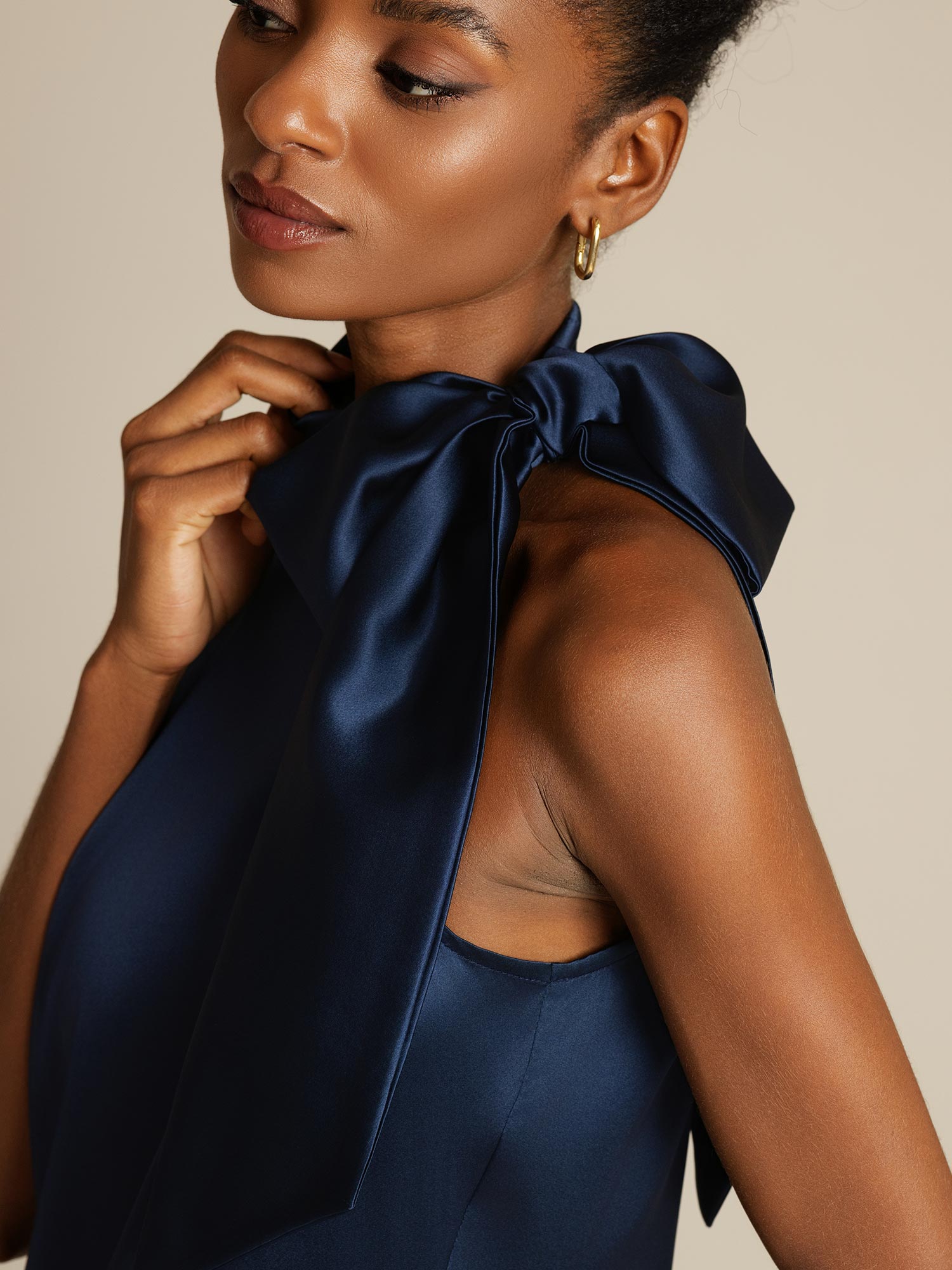 [Mørke blå] SilkSilky-NO 19Momme Silke Dress 004,