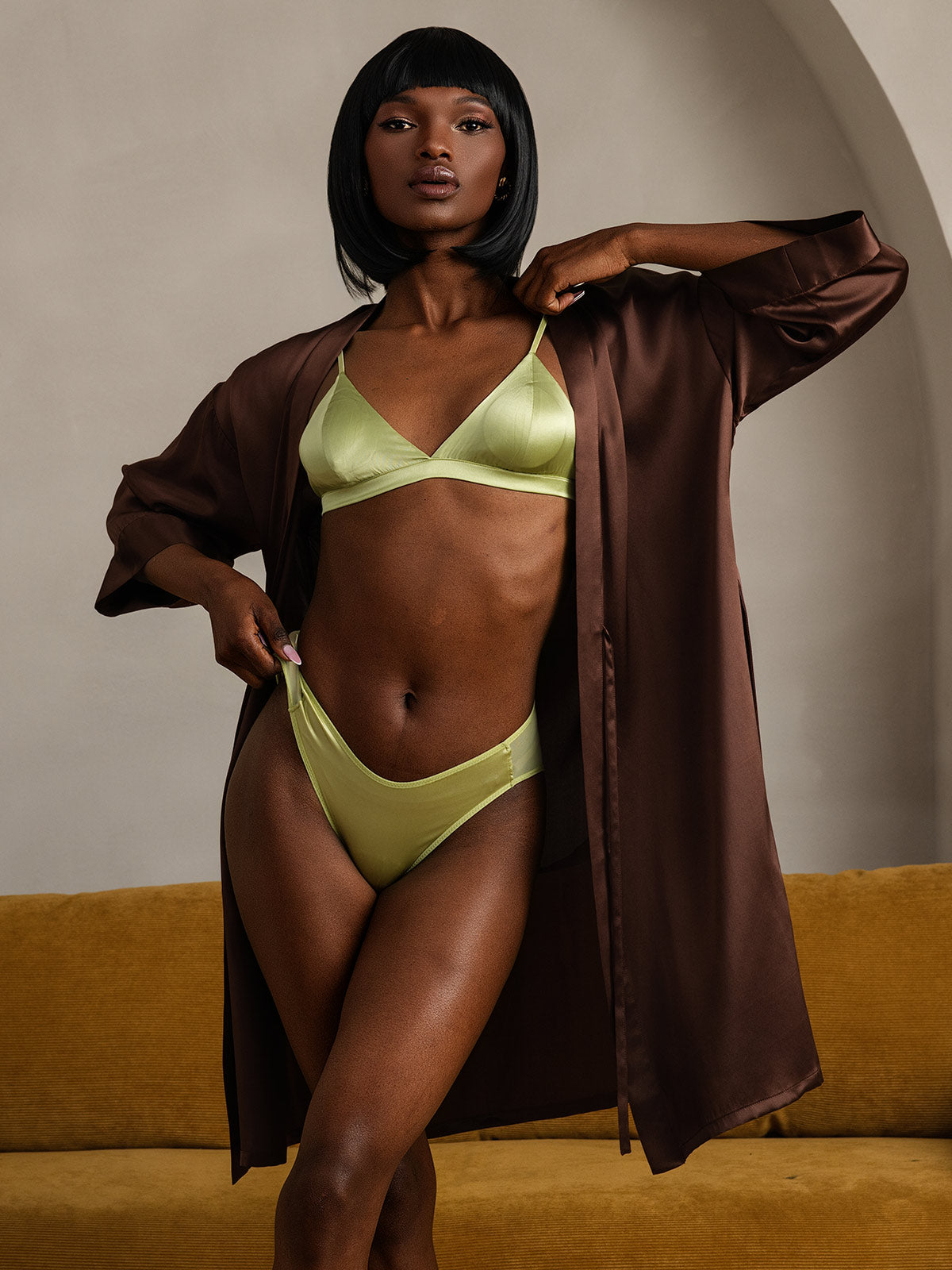 [Kaffe] SilkSilky-NO Womens Robe 003