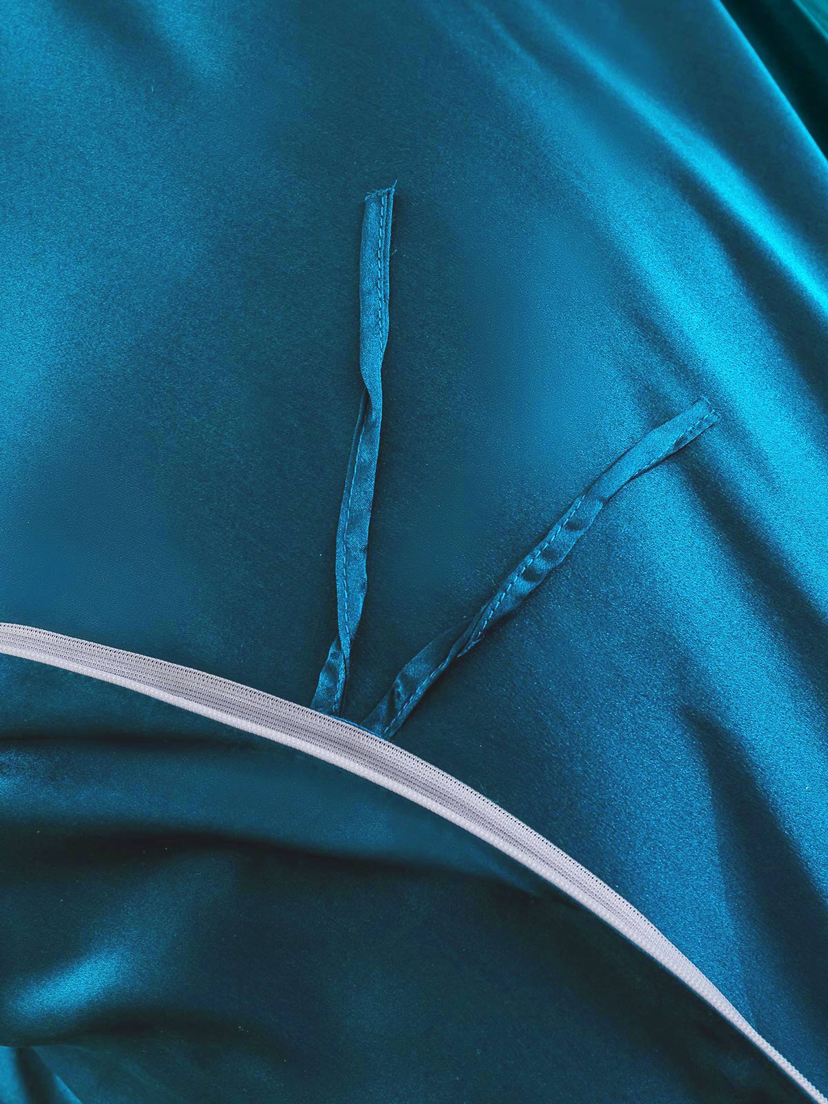 [Blågrønn] SilkSilky-NO 19Momme Bedding Set 006