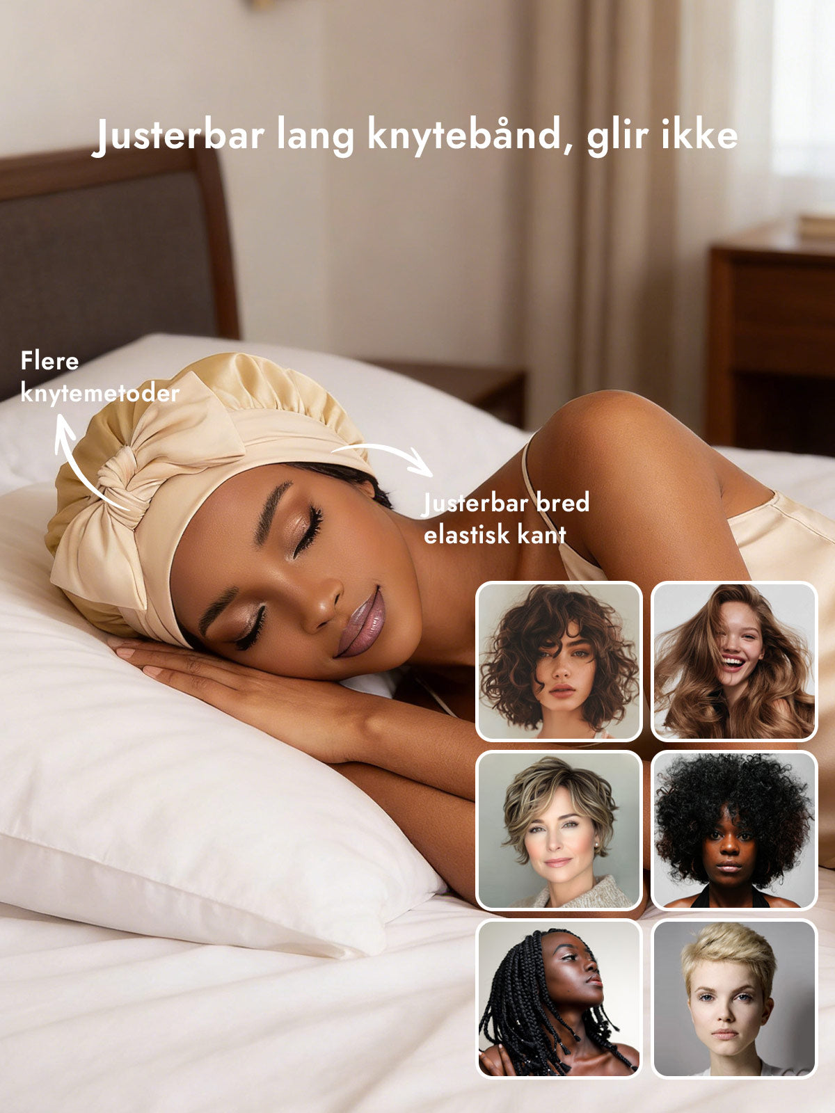 [Champagne] SilkSilky-NO Silke Sleep Cap 004