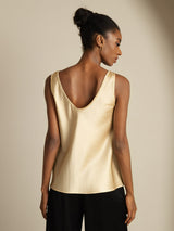 [Champagne] SilkSilky-NO Sleeveless V Neck Camisole Topp 002