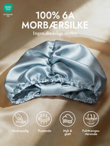 [Lyse Blå] SilkSilky-NO Sovehette 002
