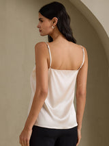 [Beige] SilkSilky-NO Spaghetti Strap Camisole Topp 002