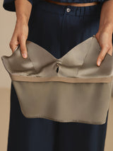 [Kaki] SilkSilky-NO Spaghetti Strap V Neck Camisole Topp 006