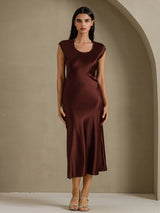 [Kaffe] SilkSilky-NO Cap Sleeve Kjole 001