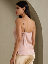 [Toscana] SilkSilky-NO Spaghetti Strap Cowl Neck Camisole Topp 002