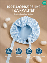 [Lyse Blå] SilkSilky-NO Sovehette 002