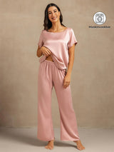 [Ferskenhud] SilkSilky-NO 19Momme Pyjamas for Kvinner 001
