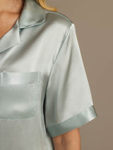 [Lyse Blå] SilkSilky-NO Womens Pajamas 008,