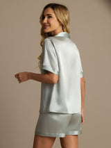 [Lyse Blå] SilkSilky-NO Womens Pajamas 002,