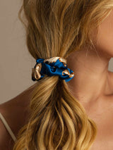 [Navy Drage] SilkSilky-NO Scrunchie 003