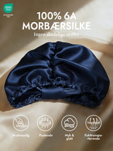 [Mørke blå] SilkSilky-NO Sovehette 002