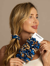 [Navy Drage] SilkSilky-NO Scrunchie 001