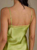 [Mintgrønn] SilkSilky-NO Spaghetti Strap Sweetheart Neck Nattkjole 005