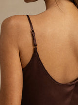 [Brun] SilkSilky-NO Spaghetti Strap Camisole sett 004
