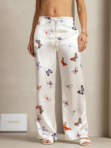 [Hvit Sommerfugl] SilkSilky-NO 19Momme Silke Womens Pants 001