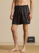 [Svart Kjede] SilkSilky-NO Men's Sleep Shorts 001