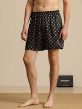[Svart Kjede] SilkSilky-NO Men's Sleep Shorts 001
