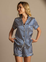 [Mørke blå] SilkSilky-NO Womens Pajamas 004,