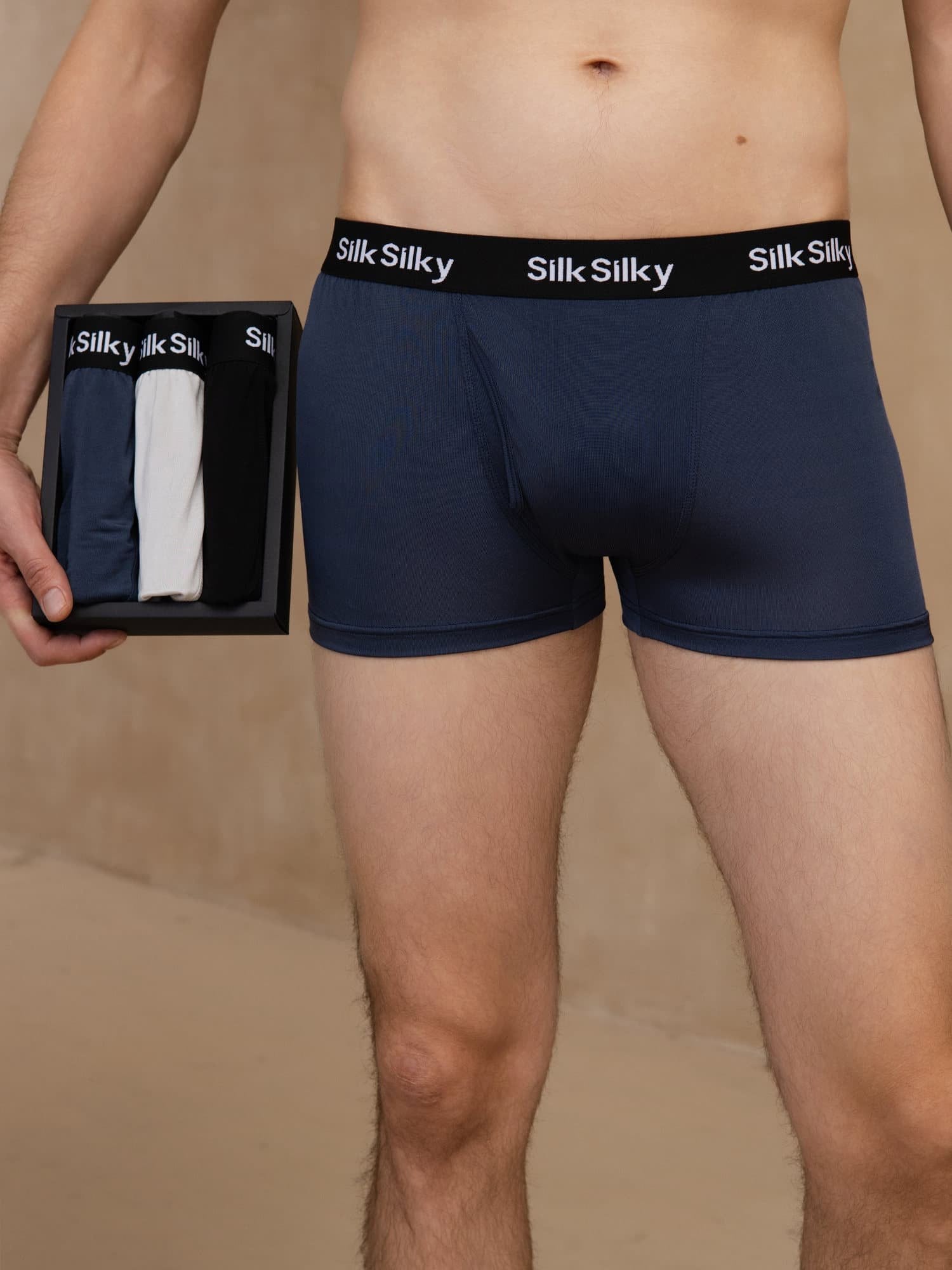 [Multi] SilkSilky-NO 100% Silk Jersey Undertøy for Menn 001