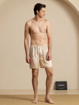 [Champagne] SilkSilky-NO 19Momme Mens Sleep Bottoms 005