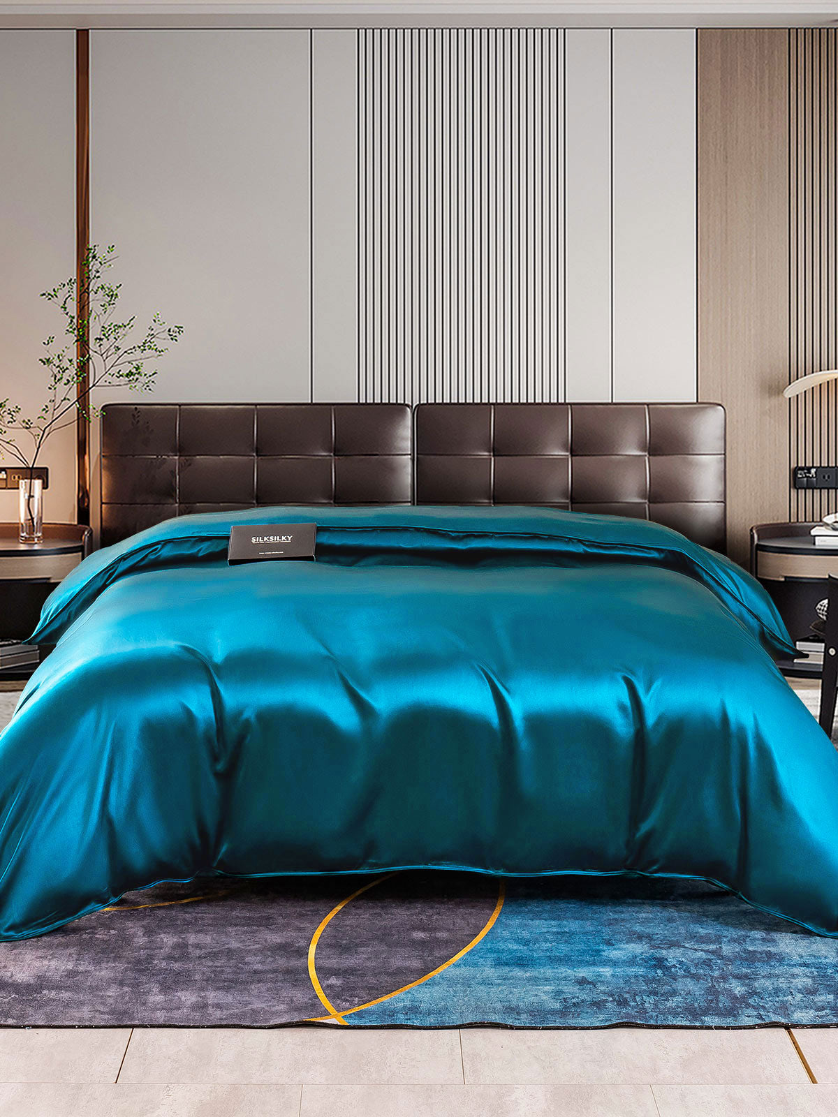 [Blågrønn] SilkSilky-NO 22Momme Duvet Cover 001