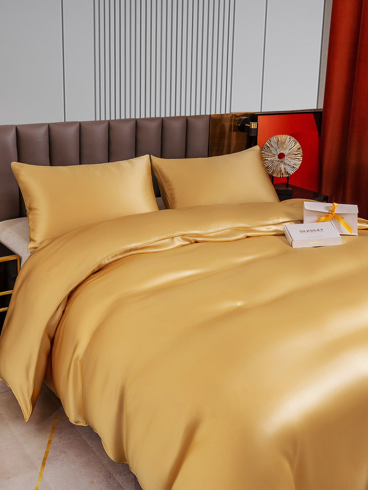 [Champagne] SilkSilky-NO 22Momme Bedding Set 004
