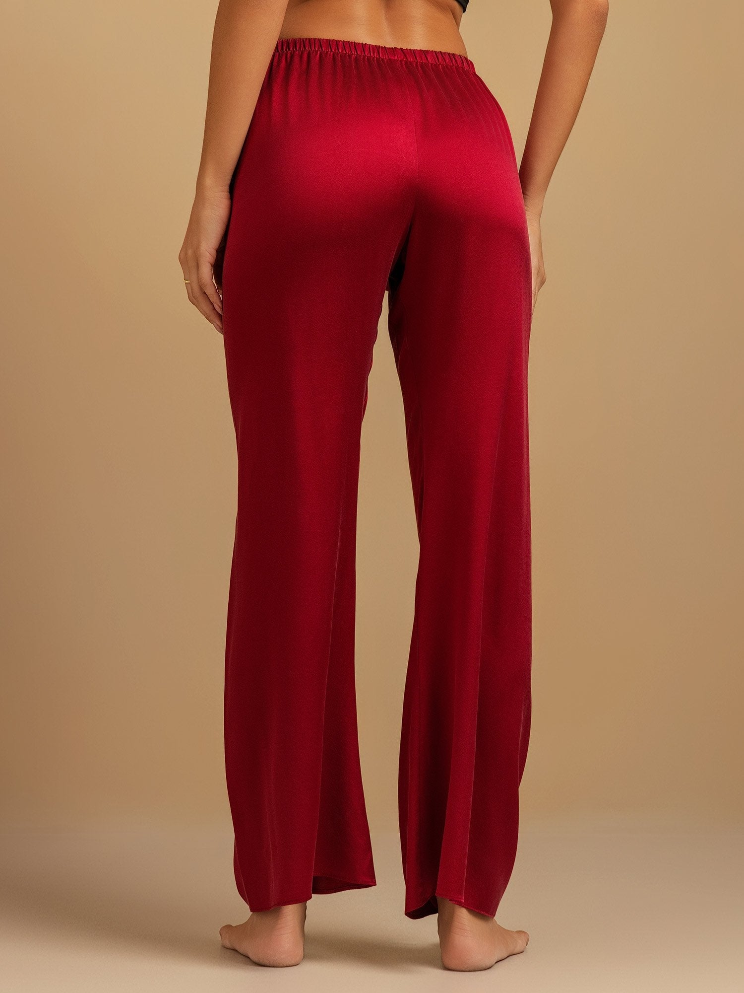 [Vin] SilkSilky-NO 19Momme Silke Womens Sleep Bottoms 002,