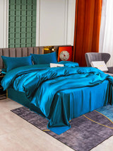 [Blågrønn] SilkSilky-NO 25Momme Bedding Set 002