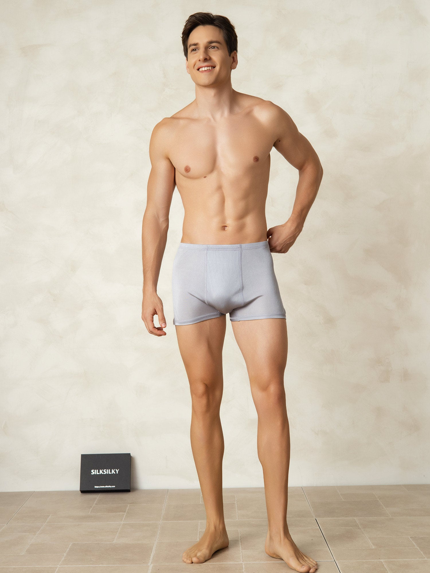 [Grå] SilkSilky-NO Mens Underwear 004