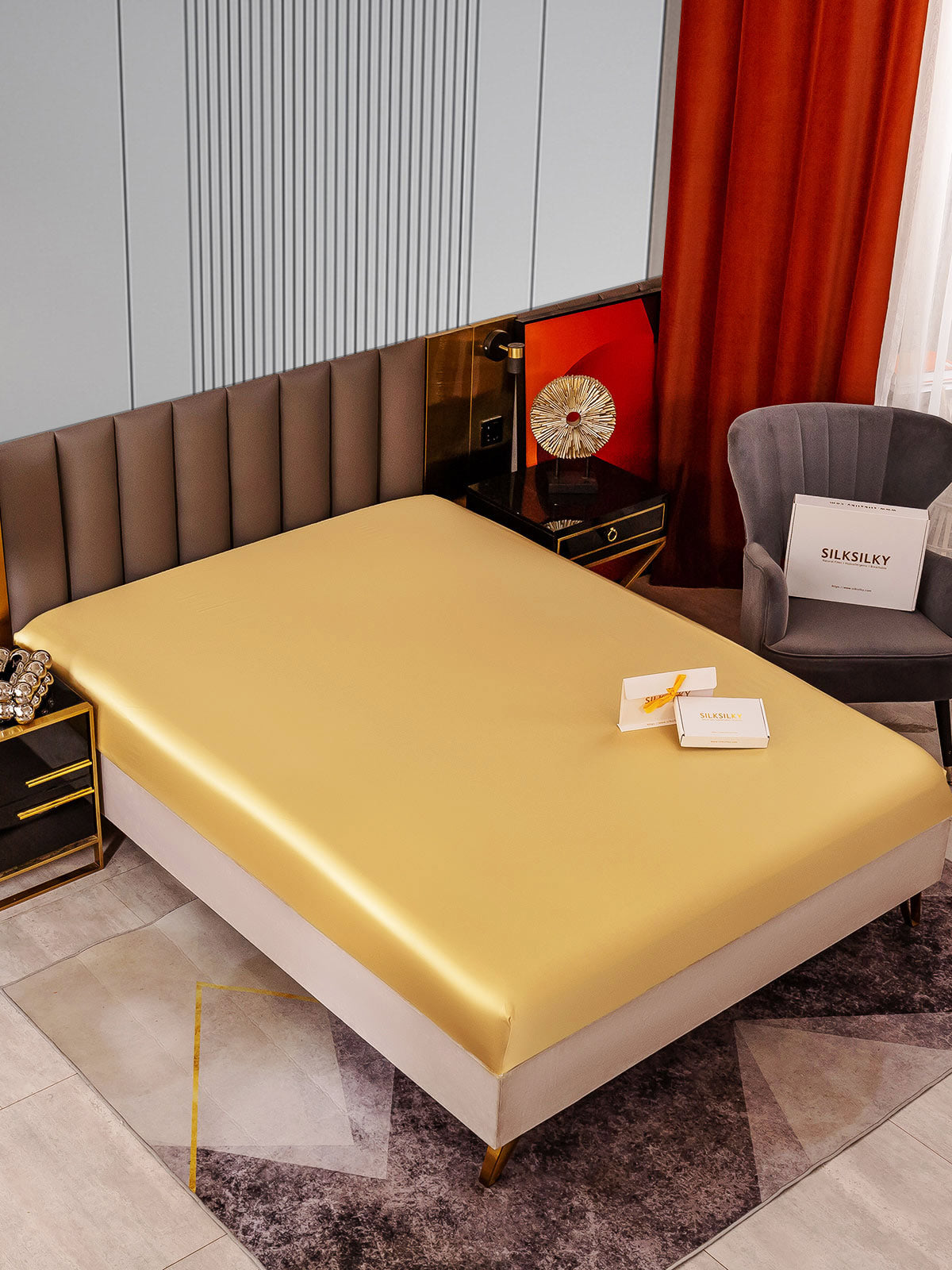 [Champagne] SilkSilky-NO 22Momme Sheet 002