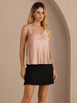 [Toscana] SilkSilky-NO Sleeveless V Neck Camisole Topp 006