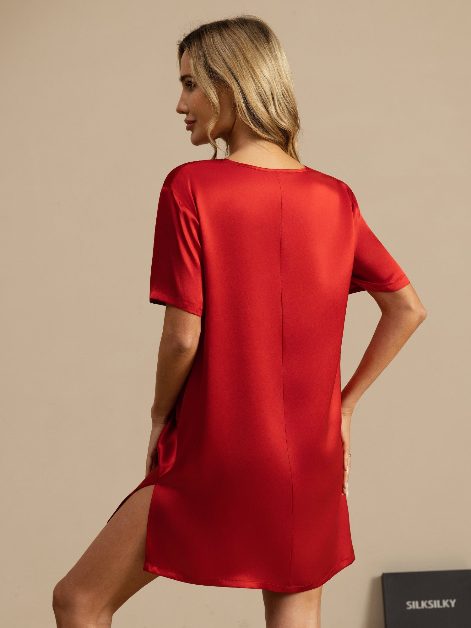 [Vin] SilkSilky-NO Pure Silk Nightgown 002