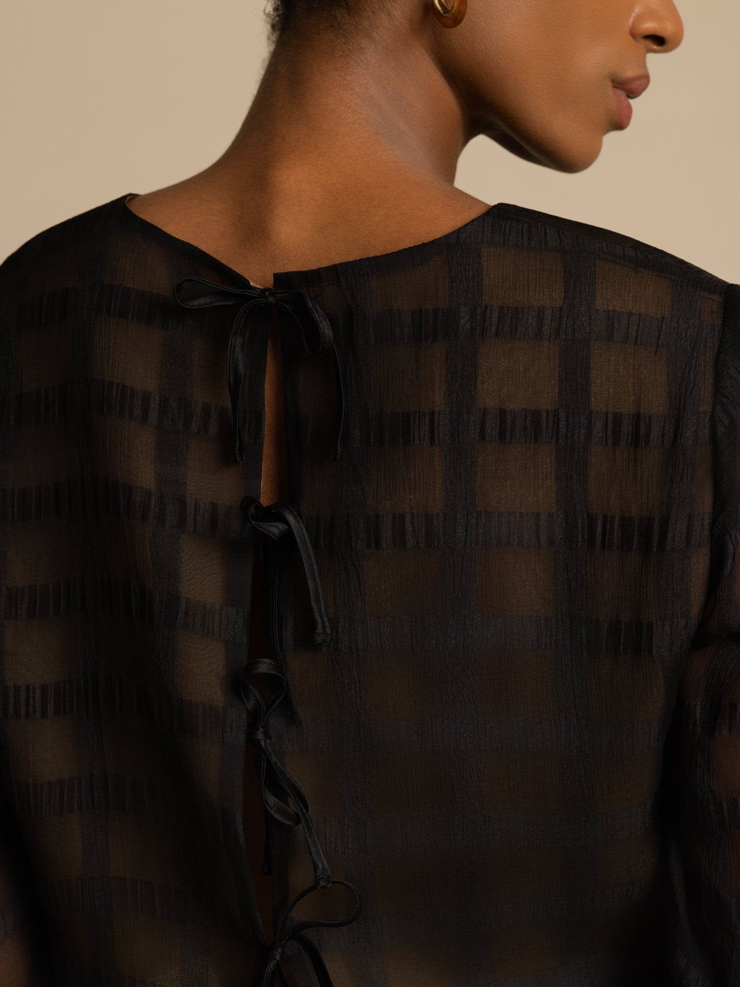 [Svart] SilkSilky-NO Ren Silke Langermet Rund Hals Women''s Outfit Sets 004